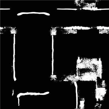 kaotik mürekkep sıçramaları içeren grunge monokrom resimlemesi