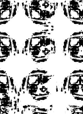 kaotik mürekkep sıçramaları içeren grunge monokrom resimlemesi