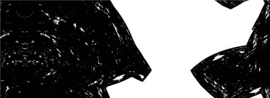 kaotik mürekkep sıçramaları içeren grunge monokrom resimlemesi