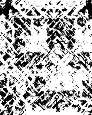 kaotik mürekkep sıçramaları içeren anlamlı grunge monokrom çizimi