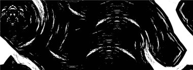 kaotik mürekkep sıçramaları içeren anlamlı grunge monokrom çizimi