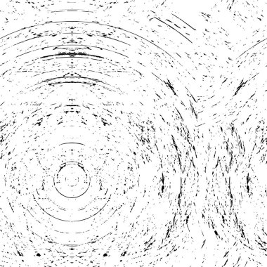 Çizikler ve soyut yıpranmış duvar kağıtlarıyla dolu siyah beyaz bir zemin.