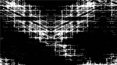 Posterdeki eskimiş siyah beyaz boya, duvar kağıdındaki soyut çizikler. 