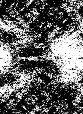 Siyah beyaz boyalı yıpranmış duvar kağıdı. soyut çizikler 