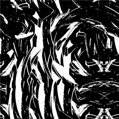 siyah ve beyaz soyut çizikli kaba poster, yıpranmış duvar kağıdı