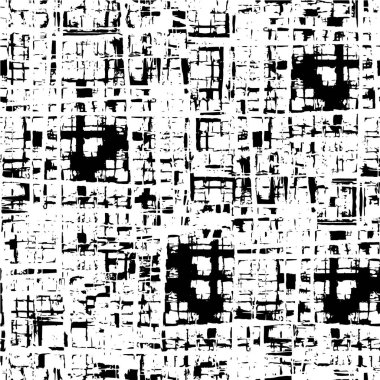 Kopya alanı için çiziklerle arka plan. Siyah beyaz renklerde soyut dijital sanat