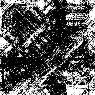 Siyah beyaz desenli, çizikli sıkıntılı bir arka plan. soyut vektör illüstrasyonu.