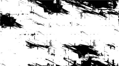 Siyah beyaz desenli, çizikli sıkıntılı bir arka plan. soyut vektör illüstrasyonu.