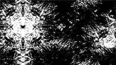 Siyah beyaz desenli, çizikli sıkıntılı bir arka plan. soyut vektör illüstrasyonu.