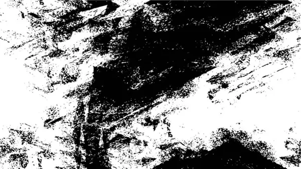 Illustrazione Bianco Nero Grunge Con Schizzi Inchiostro Caotico — Vettoriale Stock