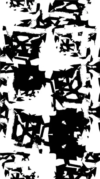 Grunge Ilustración Blanco Negro Con Salpicaduras Tinta Caótica — Vector de stock