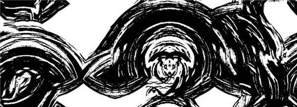 Grunge Ilustração Preto Branco Com Manchas Caóticas Tinta — Vetor de Stock