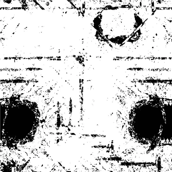Kaotik Mürekkep Sıçramaları Içeren Grunge Monokrom Resimlemesi — Stok Vektör