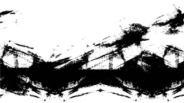 Μονόχρωμη Απεικόνιση Grunge Χαοτικές Πιτσιλιές Μελανιού — Διανυσματικό Αρχείο