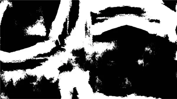 Grunge Monochrome Illustratie Met Chaotische Inkt Splatters — Stockvector