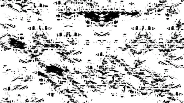 Grunge Monochrome Illustratie Met Chaotische Inkt Splatters — Stockvector