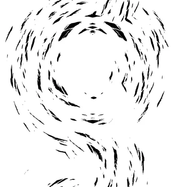 Гранжева Монохромна Ілюстрація Хаотичними Чорнилами — стоковий вектор