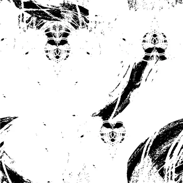 Grunge Monokróm Illusztráció Kaotikus Festékfröccsenésekkel — Stock Vector