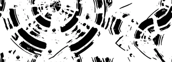 Kaotik Mürekkep Sıçramaları Içeren Anlamlı Grunge Monokrom Çizimi — Stok Vektör