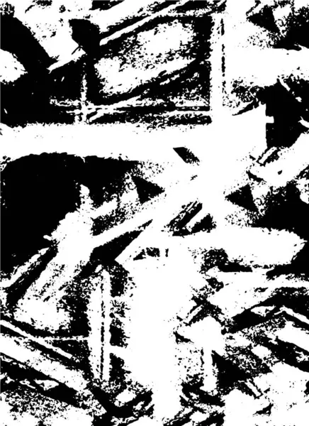 Виразна Гранжева Монохромна Ілюстрація Хаотичними Чорнилами — стоковий вектор