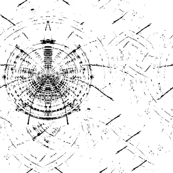 Виразна Гранжева Монохромна Ілюстрація Хаотичними Чорнилами — стоковий вектор