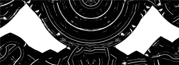 Εκφραστική Grunge Μονόχρωμη Απεικόνιση Χαοτικές Πιτσιλιές Μελανιού — Διανυσματικό Αρχείο