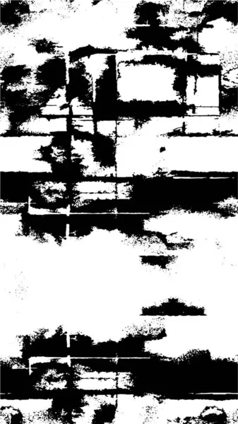 Expresivní Grunge Monochromatická Ilustrace Chaotickými Skvrnami Inkoustu — Stockový vektor
