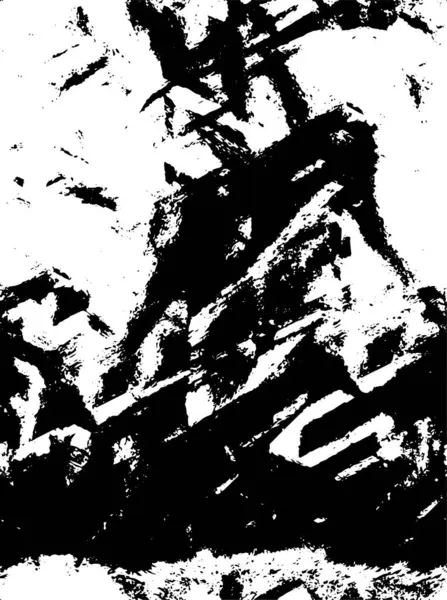 傷付けられた表面が付いているポスター 黒と白の背景 — ストックベクタ