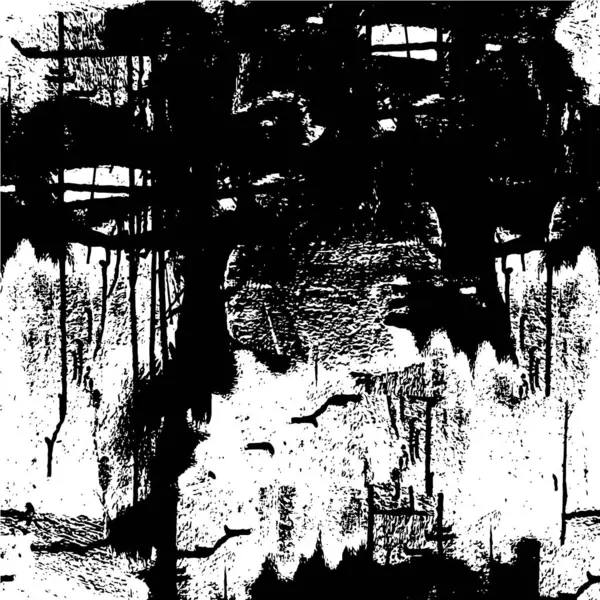 Yüzeyi Çizilmiş Duvar Kağıdı Sıkıntılı Siyah Beyaz Arkaplan — Stok Vektör