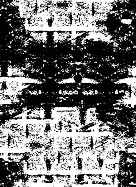 Verstörter Hintergrund Schwarz Weißer Textur Mit Kratzern Abstrakte Vektorillustration — Stockvektor