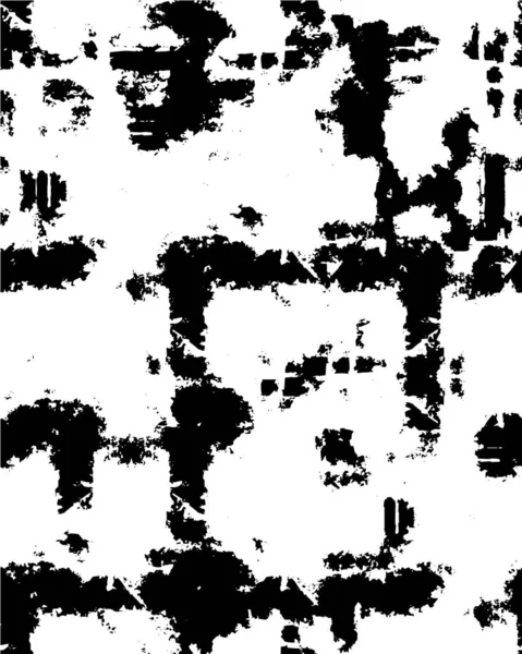 Texture Monochrome Noir Blanc Contexte Altéré — Image vectorielle