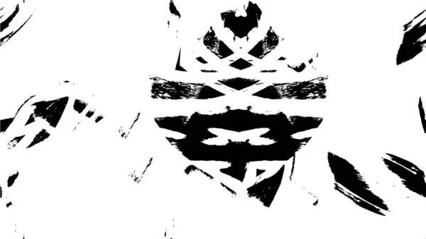 Черно Белая Монохромная Текстура Изматывающий Фон — стоковый вектор