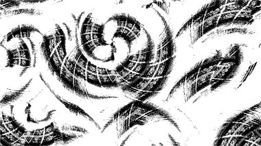 Siyah ve beyaz olarak sıkıntılı bir doku. Grunge vektör çizimi. Grunge örtüsü ve çizgiler. soyut vektör dokusu