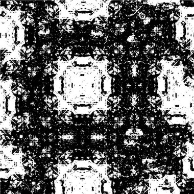 Çatlamış beton tabakasının gergin dokusu. Taş ya da asfalt. grunge yarım ton bir vektör illüstrasyonu