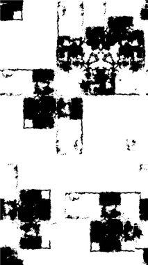 Çatlamış beton tabakasının gergin dokusu. Taş ya da asfalt. grunge yarım ton bir vektör illüstrasyonu