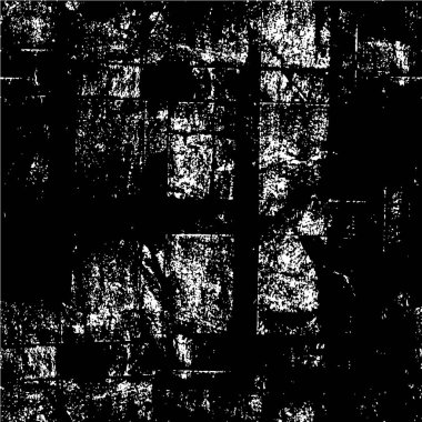 Çatlamış beton, taş ya da asfaltın sıkıntılı örtülü dokusu. Grunge 'un arka planı. soyut yarım ton vektör çizimi