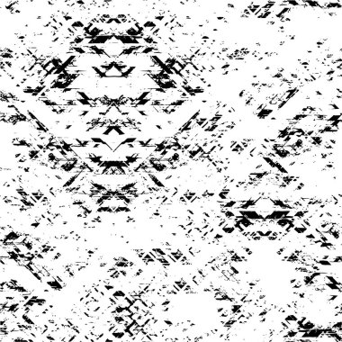 Çatlamış beton tabakasının gergin dokusu. Taş ya da asfalt. grunge yarım ton bir vektör illüstrasyonu