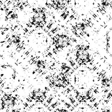 Çatlamış beton tabakasının gergin dokusu. Taş ya da asfalt. grunge yarım ton bir vektör illüstrasyonu