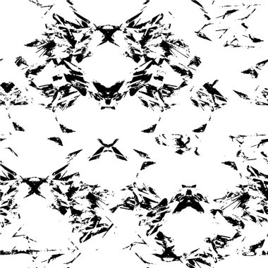 Çatlamış beton tabakasının gergin dokusu. Taş ya da asfalt. grunge yarım ton bir vektör illüstrasyonu