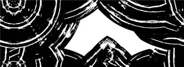 Beyaz ve siyah tonlarda kusursuz soyut desen