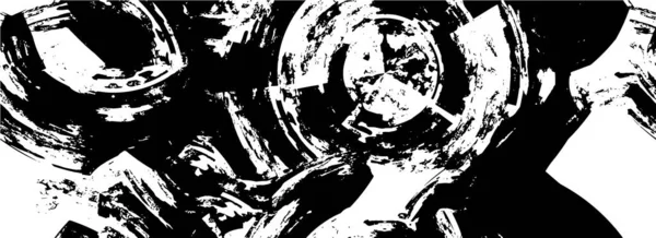 Tekstur Tertekan Dalam Hitam Dan Putih Ilustrasi Vektor Grunge Grunge - Stok Vektor