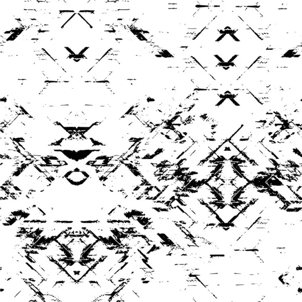 Rayures Noires Blanches Affligées Papier Peint Abstrait Altéré — Image vectorielle