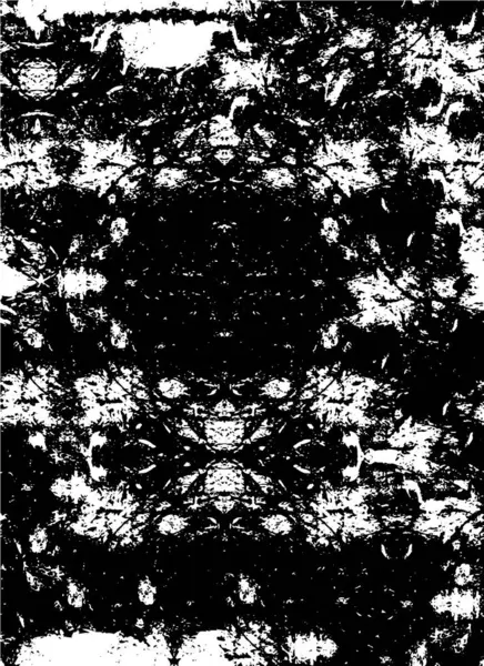 Schwarz Weiße Abbildung Von Kratzern Abstrakte Tapete — Stockvektor