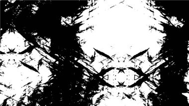 Soyut monokrom deseni. Pis çizikler, sıkıntılı siyah beyaz arka plan boyası. 