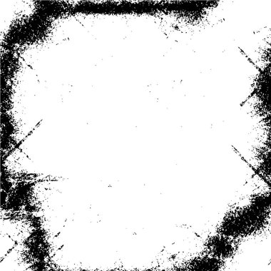 Grunge üst üste biniyor. Soyut siyah-beyaz vektör arkaplanı. Çatlak, leke ve noktalarda kirli desenli tek renkli klasik yüzey. Karanlık korku tarzında eski bir duvar.