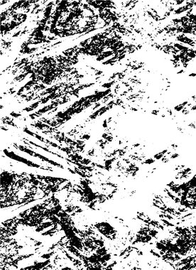 Grunge üst üste biniyor. Soyut siyah-beyaz vektör arkaplanı. Çatlak, leke ve noktalarda kirli desenli tek renkli klasik yüzey. Karanlık korku tarzında eski bir duvar.