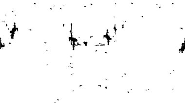 Grunge üst üste biniyor. Soyut siyah-beyaz vektör arkaplanı. Çatlak, leke ve noktalarda kirli desenli tek renkli klasik yüzey. Karanlık korku tarzında eski bir duvar.