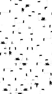 Grunge üst üste biniyor. Soyut siyah-beyaz vektör arkaplanı. Çatlak, leke ve noktalarda kirli desenli tek renkli klasik yüzey. Karanlık korku tarzında eski bir duvar.