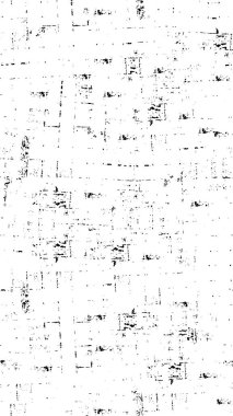 Grunge üst üste biniyor. Soyut siyah-beyaz vektör arkaplanı. Çatlak, leke ve noktalarda kirli desenli tek renkli klasik yüzey. Karanlık korku tarzında eski bir duvar.