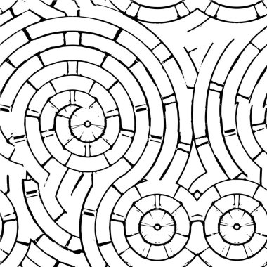 Grunge üst üste biniyor. Soyut siyah-beyaz vektör arkaplanı. Çatlak, leke ve noktalarda kirli desenli tek renkli klasik yüzey. Karanlık korku tarzında eski bir duvar.